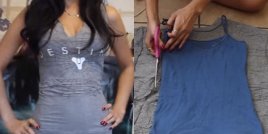 Как да превърнете старата тениска в рокля