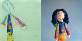 Креативна майка превръща детски рисунки в плюшени играчки