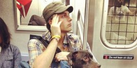 Ето как се возят кучетата в метрото в Ню Йорк