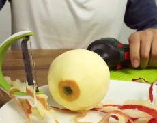 Как да обелите ябълка за по-малко от 2 секунди? 